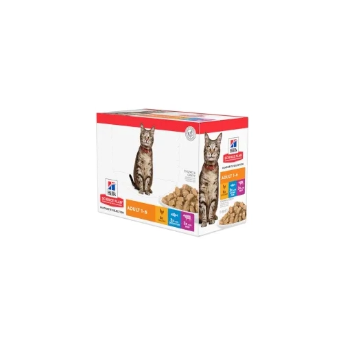 HILLS CAT ADULT FAVOURITE SELECTION VARIETY PACK 85G12PK