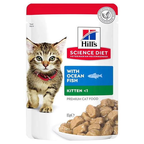 Hills Kitten Ocean Fish Pouches 85G 12Pk(Om12) 