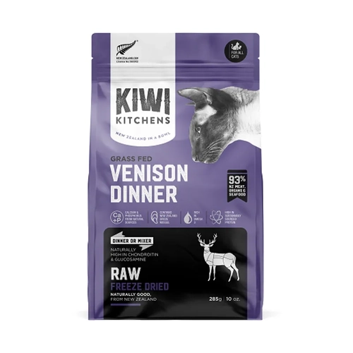Kiwi Kitchens Freeze Dried Venison Cat Dinner 285G 