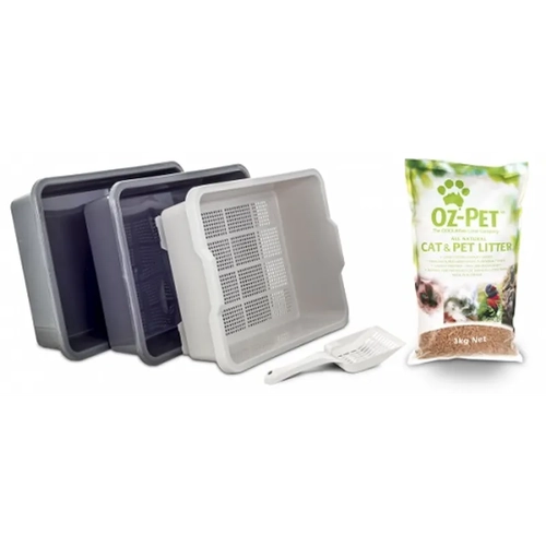 Oz Pet Cat Loo Kit Charcoal  