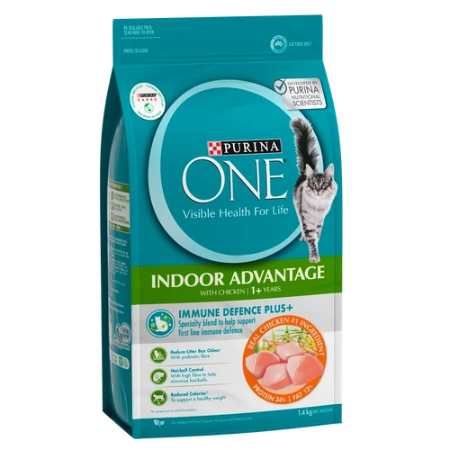 Purina One Cat Adult Dry Indoor Chicken 1.4Kg 