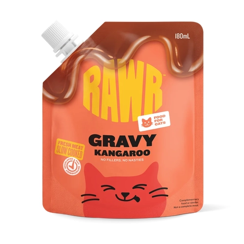 Rawr Cat Kangaroo Gravy 180Ml 6Pk (Om6)