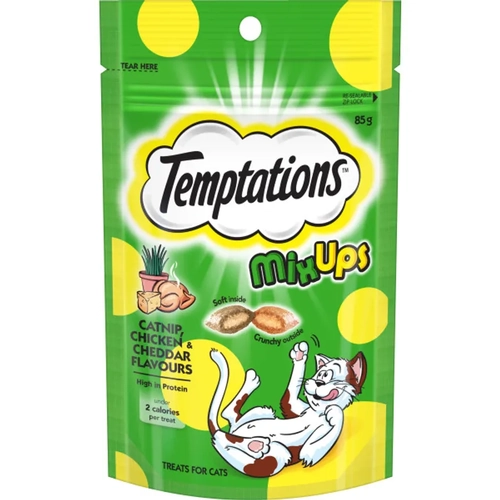 Temptations Mixups Catnip Chkn Cheddar 85G 6Pk (Om6) 
