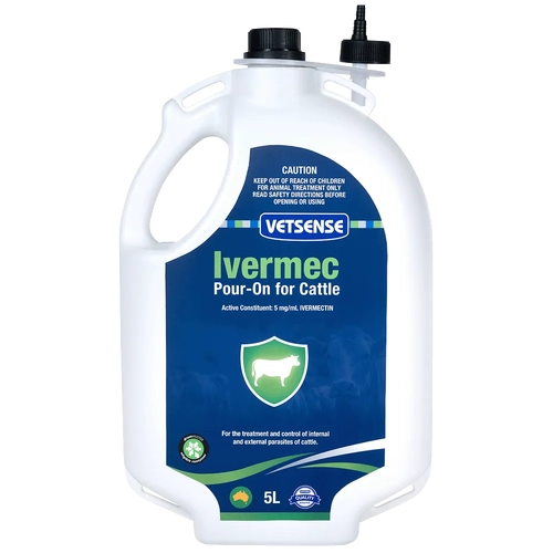 Vetsense Ivermec  Pour-On For Cattle 5L
