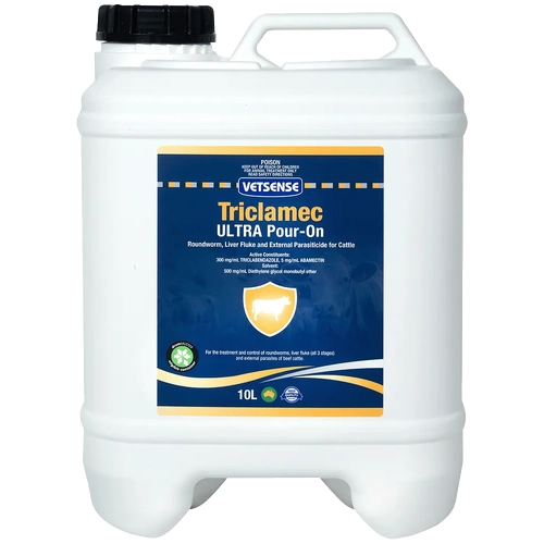 Vetsense Triclamec Ultra Pour-On 10L For Cattle