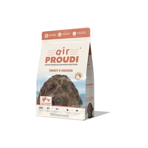 Airproudi Premium Air-Dried Dog Food Turkey & Chicken 1Kg
