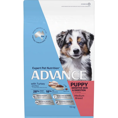 Advance Puppy Medium Breed With Turkey & Rice 15Kg 