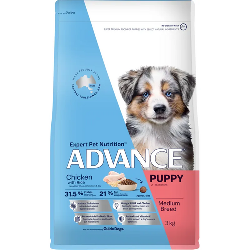 Advance Dog Puppy Medium Breed Chicken Rice 3Kg 