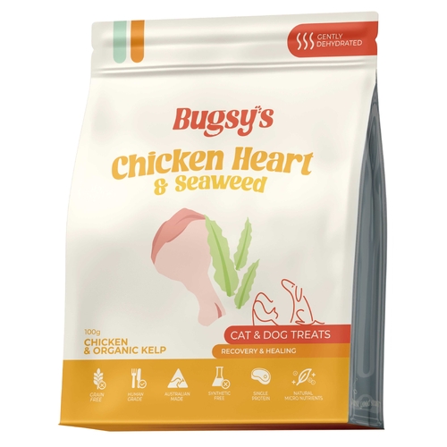 Bugsys Chicken Heart & Seaweed 100G 