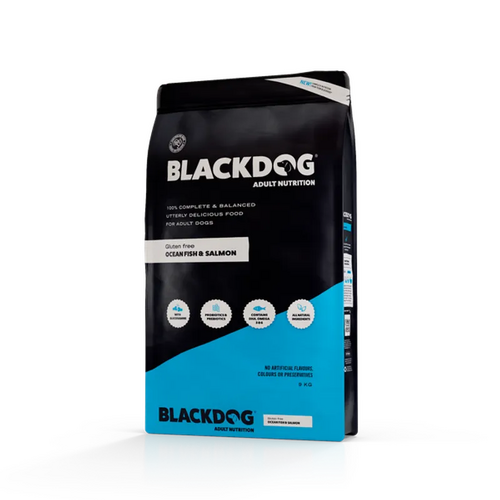 Black Dog Adult Salmon Ocean Fish Rice & Vegetables 9Kg 