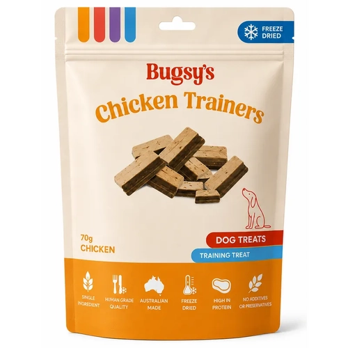 BUGSYS FREEZE DRIED CHICKEN TRAINERS 70G
