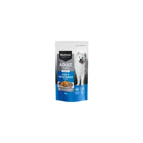 Black Hawk Original Adult Fish & Vegetables 140G 10Pk (Om10) 