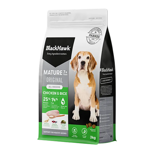 Black Hawk Mature Chicken & Rice 3Kg 