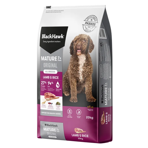 Black Hawk Mature Lamb & Rice 20Kg 