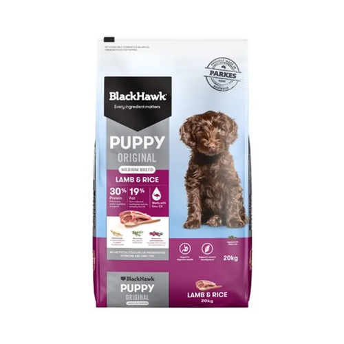 Black Hawk Puppy Medium Breed Lamb & Rice 20Kg 