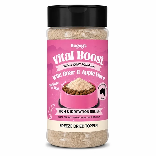 BUGSYS VITAL BOOST SKIN & COAT WILD BOAR & APPLE FIBRE 120G