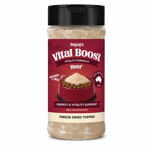 BUGSYS VITAL BOOST VITALITY FOR DOGS - BEEF 120G