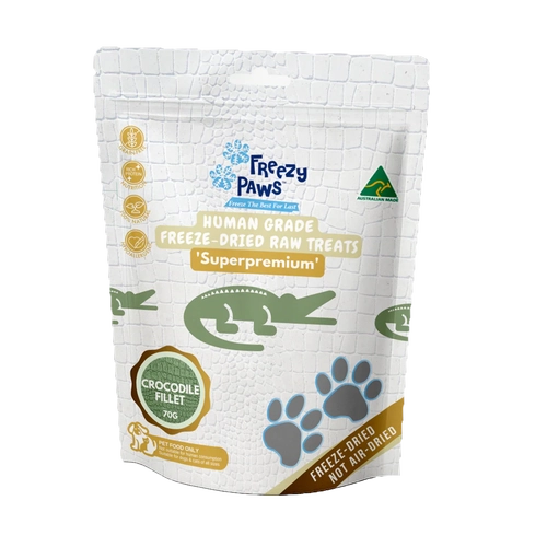 Freezy Paws Freeze Dried Crocodile Fillet 70G 