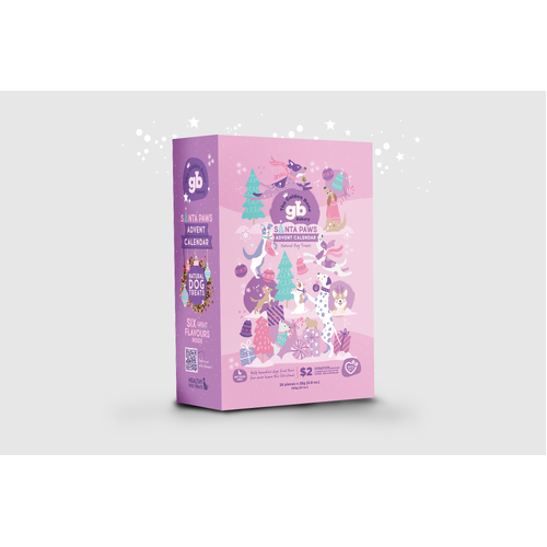 THE GOLDEN BONE BAKERY DOG ADVENT CALENDAR BOOK STYLE PINK