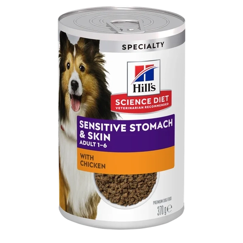 Hills Dog Adult Sensitive Stomach & Skin 370G 12Pk(Om12) 