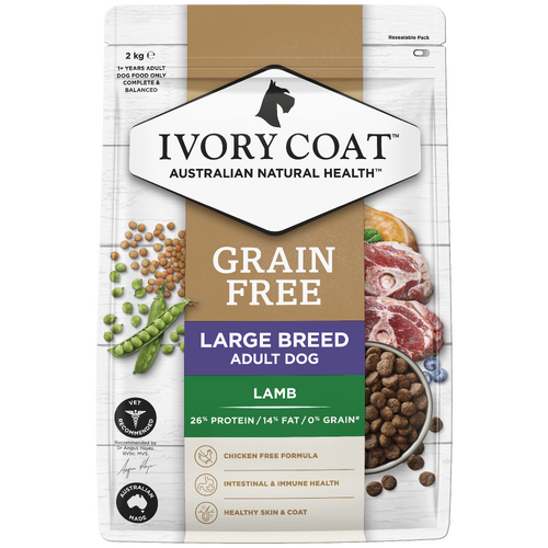 Ivory Coat Gf Adult Dog Large Breed Lamb 2Kg 