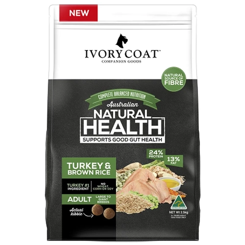 Ivory Coat Adult Lge Breed Turk & Brown Rice 2.5Kg 