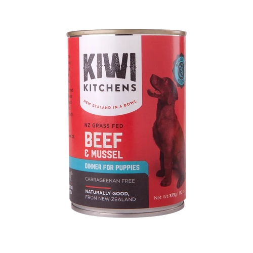 Kiwi Kitchens Puppy Beef & Mussel 375G 9Pk(Om9) 