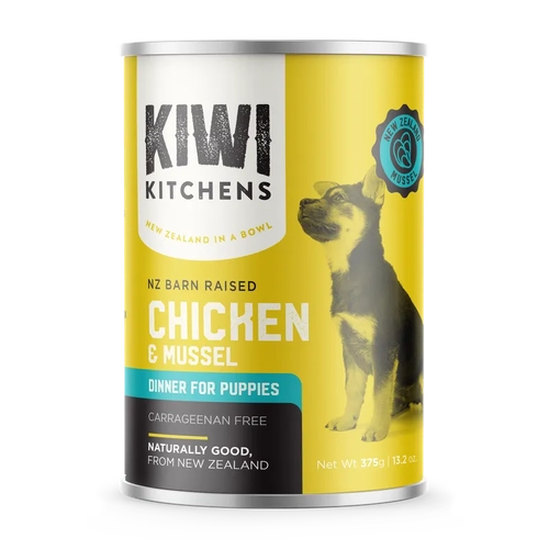 Kiwi Kitchens Puppy Chicken & Mussel 375G 9Pk(Om9) 