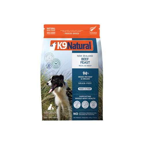 K9 Natural Grain-Free Fd Nz Beef Feast 500G 