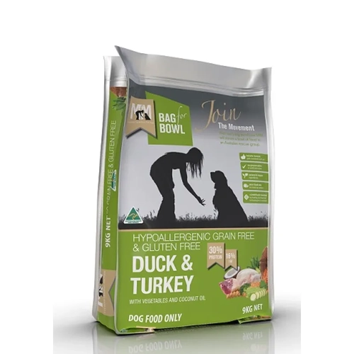 Mfm Dog Duck & Turkey Grain & Gluten Free Green 9Kg 