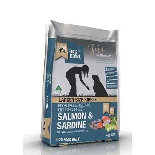 Mfm Dog Lg Kibble Salmon & Sardn Glutn Free Dark Blue 9Kg 
