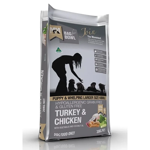 Mfm Puppy Lg Kibble Turkey & Chkn Grain & Glut Fr Grey 20Kg 