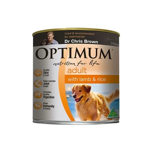 Optimum Dog Wet Adult Lamb And Rice 700G 12Pk(Om12) 