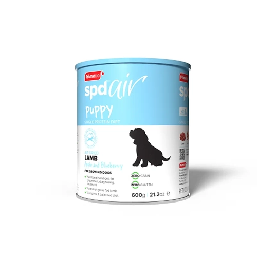 Prime Spd Air Dried Puppy Lamb Apple & Blueberry 600G 