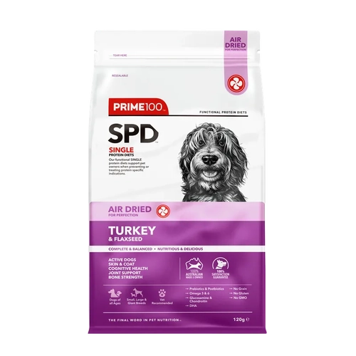 Prime 100 Spd Turkey & Flaxseed Air Dried 120G 