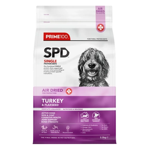 Prime 100 Spd Turkey & Flaxseed Air Dried 2.2Kg 