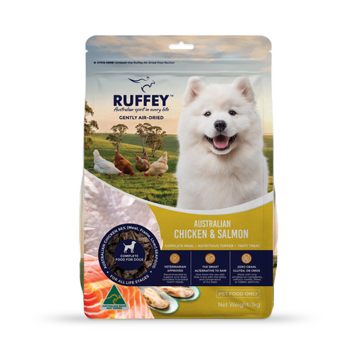 Ruffey Air Dried Dog Chicken & Salmon Original Recipe 1Kg
