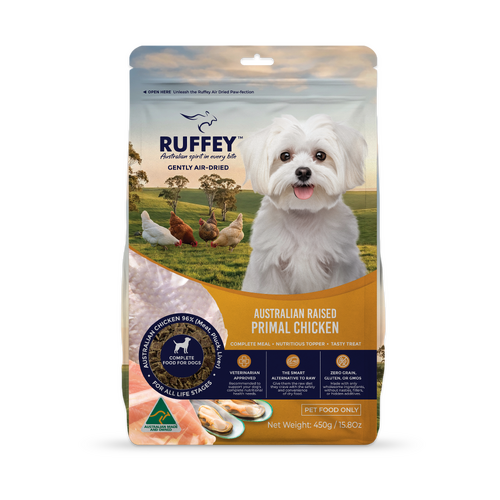 Ruffey Air Dried Dog Raised Primal Chicken 450G 