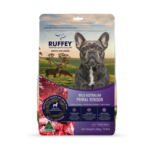 Ruffey Air Dried Dog Wild Primal Venison 450G