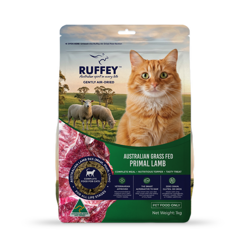 Ruffey Air Dried Cat Grass Fed Primal Lamb 1Kg