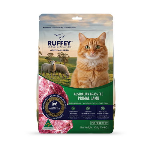 Ruffey Air Dried Cat Grass Fed Primal Lamb 420G