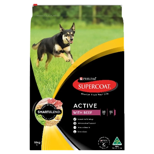 Supercoat Adult Active Beef 18Kg 