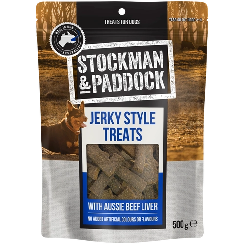 Stockman & Paddock Aussie Beef Jerky Style Treats 500G