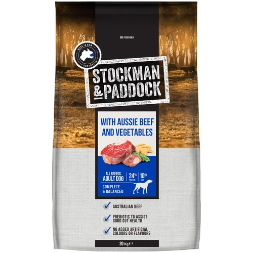 Stockman & Paddock Adult Beef And Vegetables Dry Food 20Kg