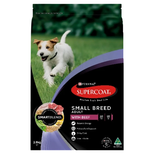 Supercoat Adult Small Breed Beef 2.8Kg 