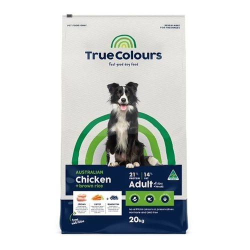 True Colours Adult Chicken & Brown Rice 20Kg 