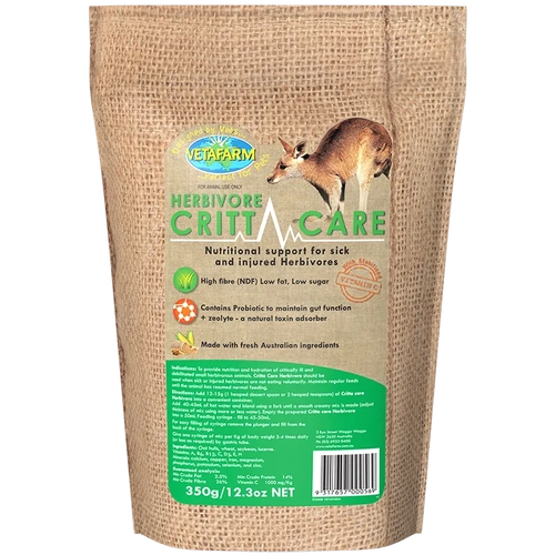 Vetafarm Herbivore Crittacare 350G 