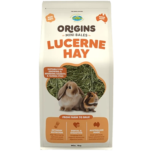 Vetafarm Origins Mini Bale Lucerne Hay 1Kg 
