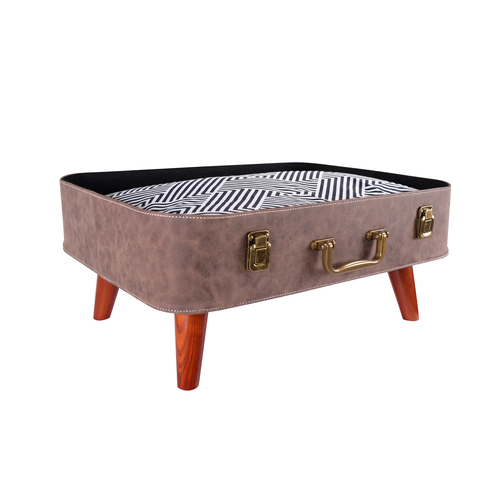 Vintage Retro Suitcase Pet Bed - Brown by Ibiyaya