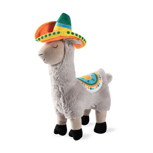 Fringe Studio Llama Party Time Plush Squeaker Dog Toy